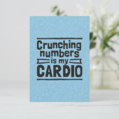 Crunching Numbers Is My Cardio Bedankkaart (Staand voorkant)