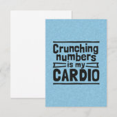 Crunching Numbers Is My Cardio Bedankkaart (Voorkant / Achterkant)