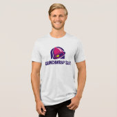 Crunchwrap Funny – Hilarious Taco Lover Humor Tri-Blend Shirt (Voorkant volledig)