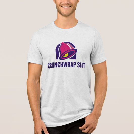 Crunchwrap Grappig – Grappige Taco Liefhebber Humo Tri-Blend Shirt (Voorkant)