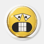 Crunchy 3D Emoji Round Magnet (Voorkant)