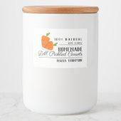 Crunchy Carrot Pickles Preserve Canadees Label Voedselcontainer Etiket (Voorkant)
