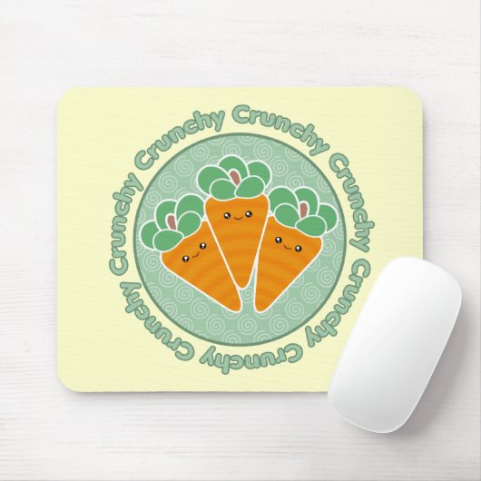 Crunchy Carrots Kawaii Mousepad Muismat (Met muis)