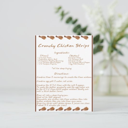 Crunchy Chicken Strips Briefkaart (Staand voorkant)