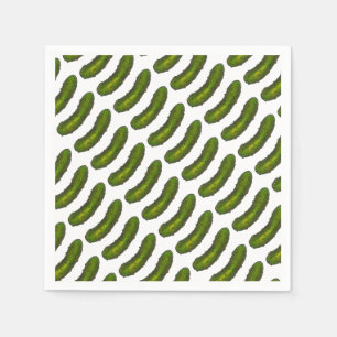 Crunchy Green Dill Pickle Sour Pickles Jewish Deli Servetten