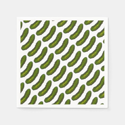 Crunchy Green Dill Pickle Sour Pickles Jewish Deli Servetten (Voorkant)