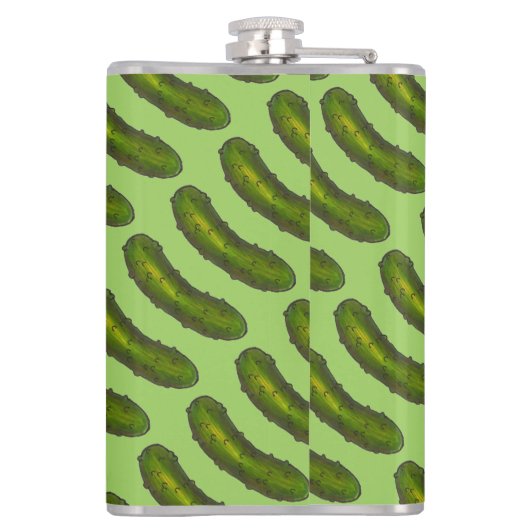 Crunchy Green Kosher Dill Deli Foodie Gift Heupfles (Achterkant)