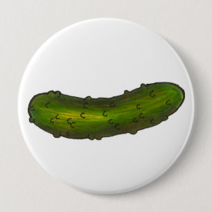 Crunchy Green Kosher Dill Deli Style Foodie Ronde Button 4,0 Cm