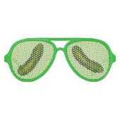 Crunchy Green Kosher Dill Pickle Aviator Zonnebril (Voorkant)