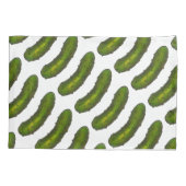 Crunchy Green Kosher Dill Pickle Foodie Print Kussensloop (Achterkant)