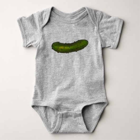 Crunchy Green Kosher Dill Pickle Pickles Foodie Romper (Voorkant)
