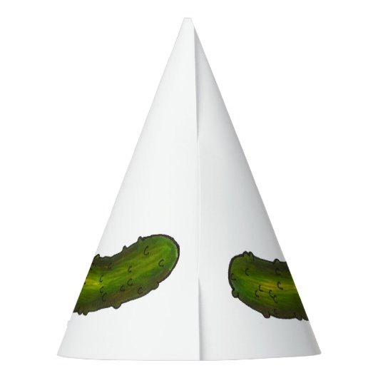 Crunchy Green Kosher Dill Sour Pickle Foodie Feesthoedjes (Achterkant)