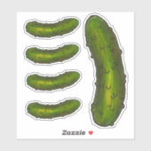 Crunchy Green Kosher Dill Sour Pickle Sticker (Vel)