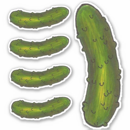 Crunchy Green Kosher Dill Sour Pickle Sticker (Voorkant)