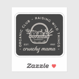Crunchy mama organische moeders club grappige quot sticker