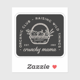 Crunchy mama organische moeders club grappige quot sticker