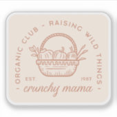 Crunchy moeder organische club homestead sahm esth sticker (Voorkant)