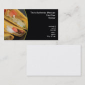 Crunchy taco closeup visitekaartje (Voorkant / Achterkant)