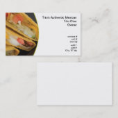Crunchy taco closeup visitekaartje (Voorkant / Achterkant)