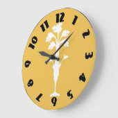 'Crunchy Time' Gele grote ronde wandklok (Hoek)