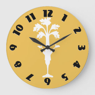 'Crunchy Time' Gele grote ronde wandklok