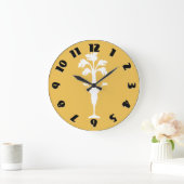 'Crunchy Time' Gele grote ronde wandklok (Huis)