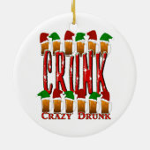 CRUNK - Crazy Drunk Keramisch Ornament (Achterkant)
