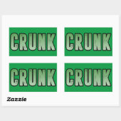 Crunk, Grappig slang woord Rechthoekige Sticker (Vel)