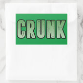 Crunk, Grappig slang woord Rechthoekige Sticker (Tas)