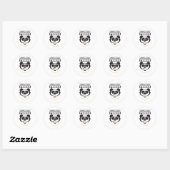 Crunk Panda Ronde Sticker (Vel)