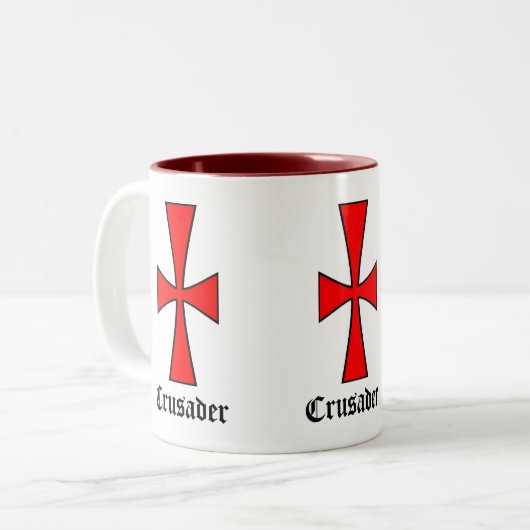Crusader aanpasbare koffie mok (Voorkant links)