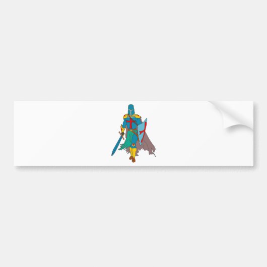 Crusader Bumpersticker (Voorkant)