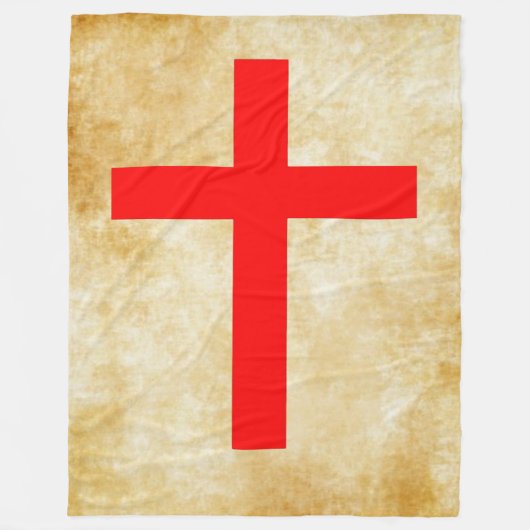 CRUSADER CROSS FLEECE DEKEN (Voorkant)