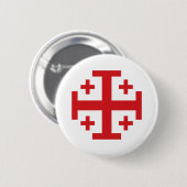Crusader Cross Ronde Button 5,7 Cm (Voorkant /achterkant)