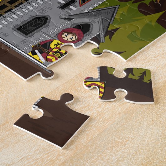 Crusader Knachten en Castle Puzzle Legpuzzel (Zijkant)