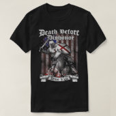 Crusader Knight Templar Warrior of God Ik vrees da T-shirt (Design voorkant)