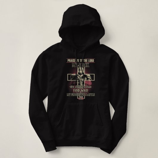 Crusader Knight Templar Warrior of God vreest dat Hoodie (Design voorkant)