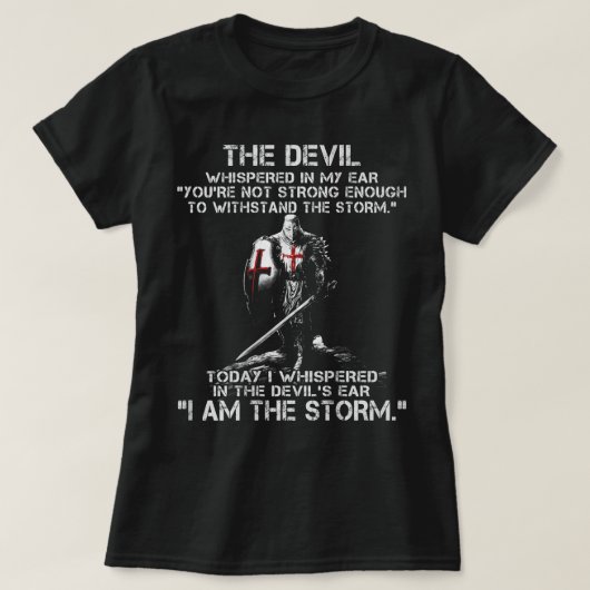 Crusader Knight Templar Warriors of God ik ben de T-shirt (Design voorkant)