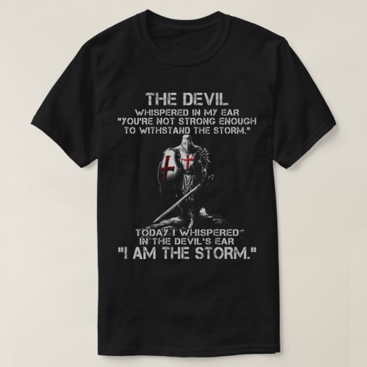 Crusader Knight Templar Warriors of God ik ben de T-shirt (Design voorkant)
