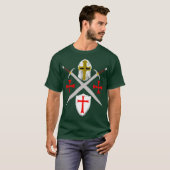 Crusader Knights Templar Code Soldier Of Christ T-shirt (Voorkant volledig)