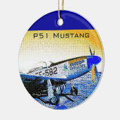 "Crusader" P51 Mustang © 2009 S.J. Keramisch Ornament (Links)