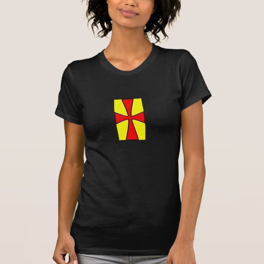 Crusader Red/Gold aanpasbaar T-shirt (Voorkant)