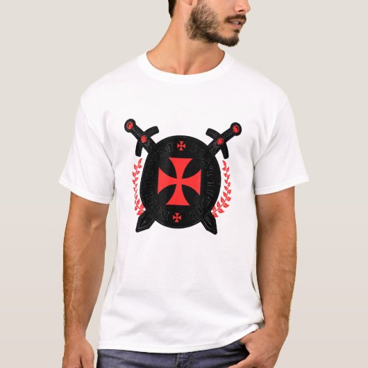 Crusader Templar Emblem Knight Order T-shirt (Voorkant)