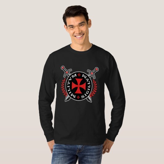 Crusader Templar Emblem Knight Order T-shirt (Voorkant volledig)
