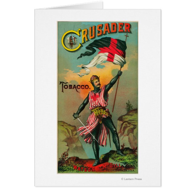 Crusader Tobacco Label Petersburg, VA (Voorkant)