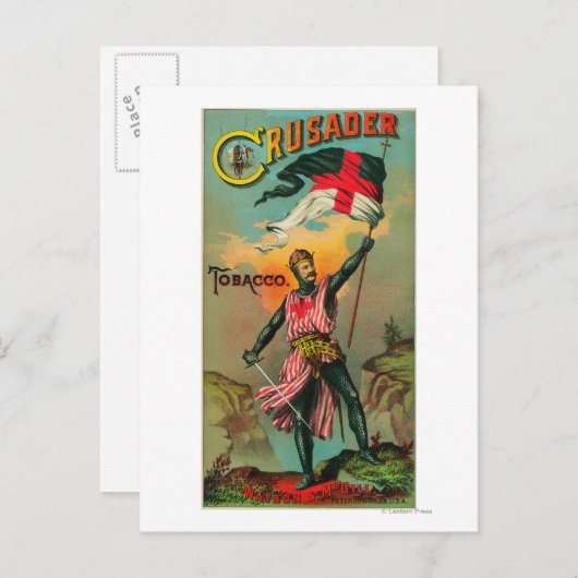 Crusader Tobacco Label Petersburg, VA Briefkaart (Voorkant / Achterkant)