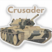 Crusader WW2 British Tank Sticker (Voorkant)