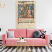 Crusaders bombarderen Nicaea met koppen in 1097 Canvas Afdruk (Insitu (Woonkamer))