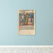Crusaders bombarderen Nicaea met koppen in 1097 Canvas Afdruk (Insitu (Houten vloer))