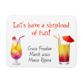 Cruse deur Stateroom Magnet Drinken Cocktails Magneet (Horizontaal)